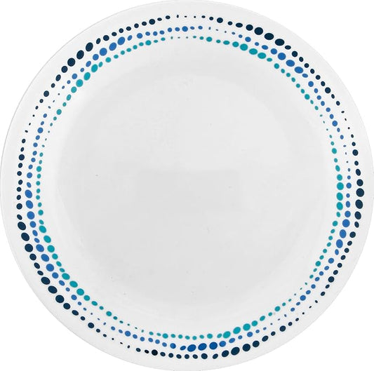 Corelle Dinnerware Set (4pc Set, Ocean Blues)-Set for 4 | Includes 4 x Dinner Plates | 80% Recycled Glass | 3 X More Durable, Half the Space & Weight of Traditional Ceramic