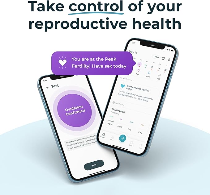 Inito Fertility Monitor & Hormone Tracker for Women | Estrogen, LH, PdG (Urine Metabolite of progesterone), FSH | Track and Confirm Ovulation | Includes 15 Test Strips (iPhone 13 Pro Max)