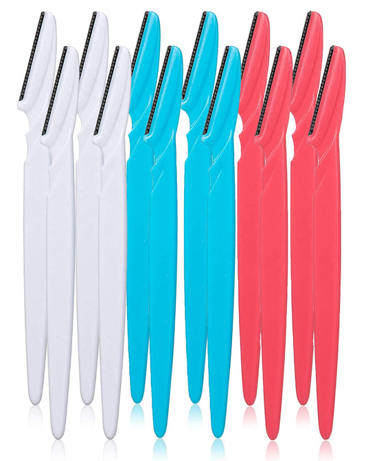 Opaz Touch-Up Eyebrow Razor Dermaplaning Tool, and Facial Razor with Precision Guide cover, 12 pack skin care kit wax-less