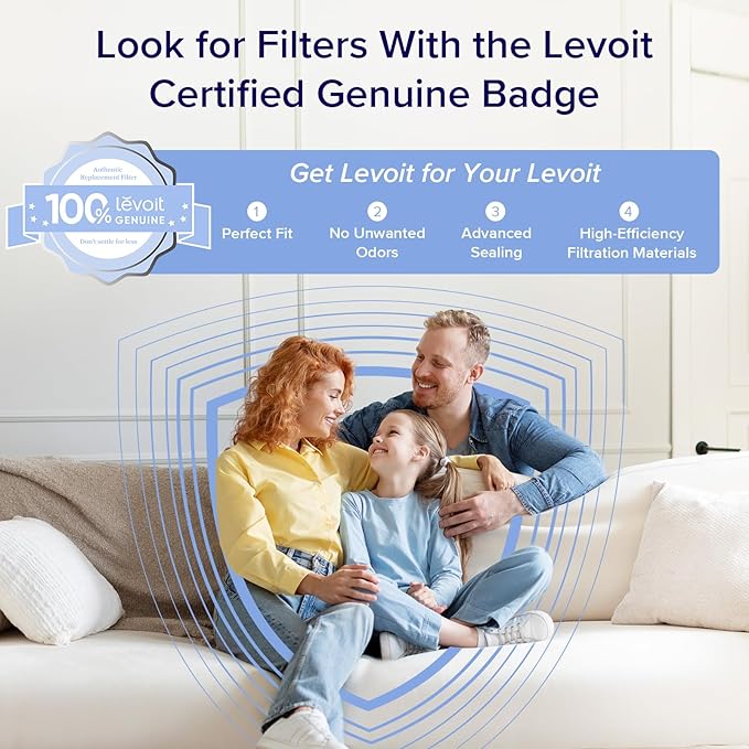 LEVOIT Air Purifier for Home Large Room Bedroom Up to 1074 Ft² with Air Quality Monitor, Smart WiFi, Washable Pre-Filter, HEPA Sleep Mode for Pets, Allergies, Dust, Pollen, Vital 100S-P, Black