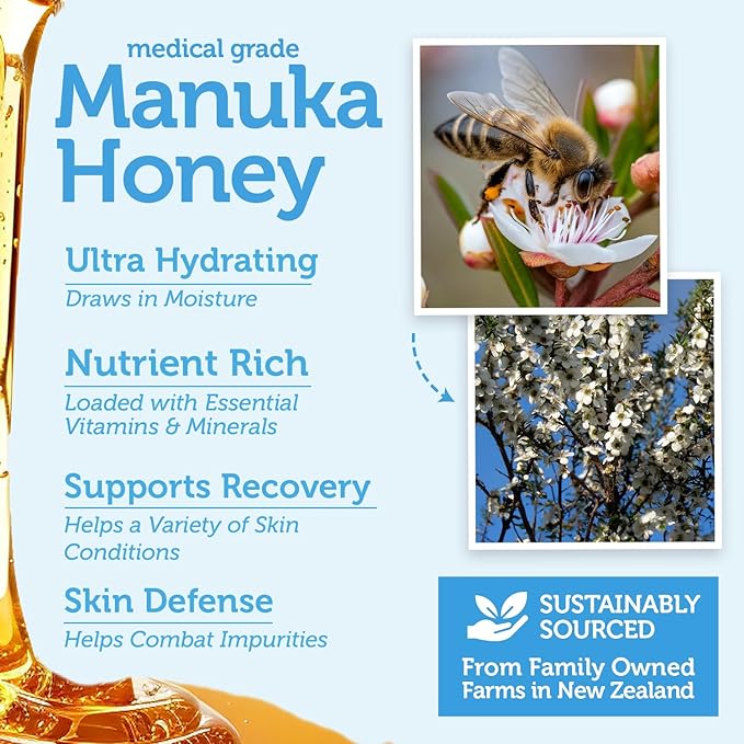 Era Organics Microdermabrasion Facial Scrub & Face Exfoliator - Spa Quality Exfoliating Mask with Manuka Honey Plus Walnut for Blackheads, Buildup, Wrinkles 2oz