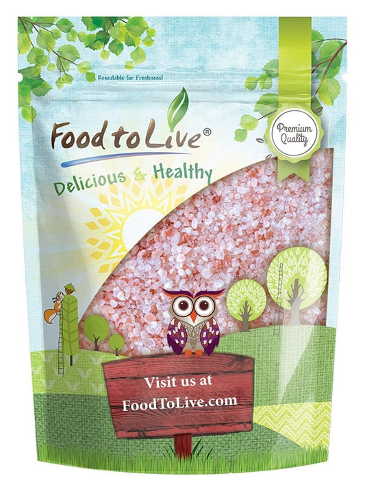 Food to Live Himalayan Pink Salt, 1 Pound – Coarse Grain, No Additives, No Preservatives, Vegan, Kosher, Bulk. Packed with Minerals. Perfect Seasoning. Suitable for Grinders, Salt Mills.