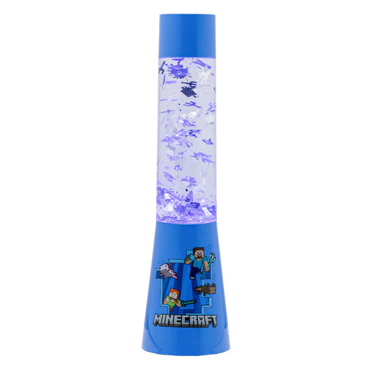Paladone Minecraft Character Officially Licensed Glitter Flow Lamp or Night Mood Lighting, Gamer Room Décor for Kids and Tweens