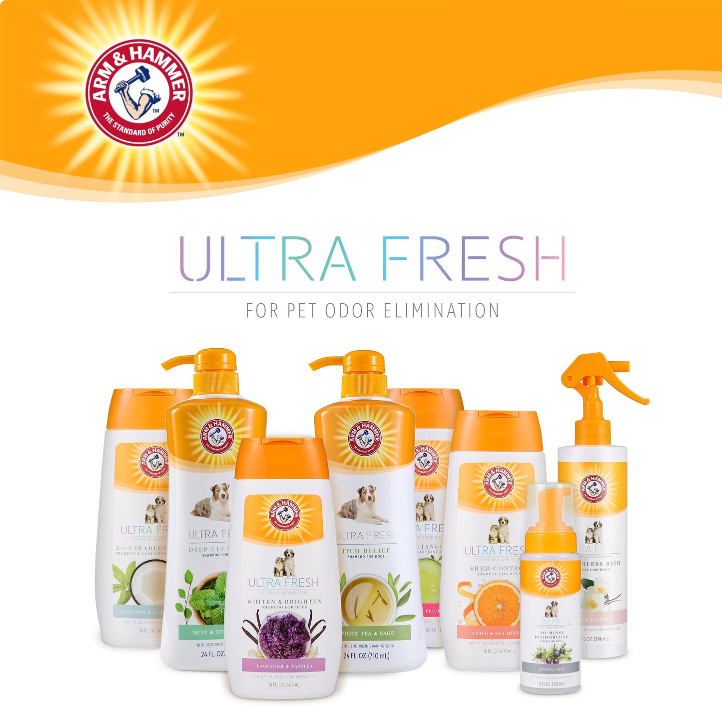 Arm & Hammer for Pets Ultra Fresh Itch Relief Shampoo With Oatmeal & Aloe Value Size With Pump 24oz | Great Smelling Dog Grooming Supplies, Bathing Supplies, Wash, Puppy Shampoo, Pet Shampoo