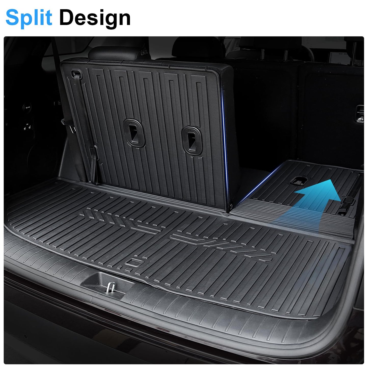 HOUCLEMIC Floor Mats for 2020-2024 2025 Hyundai Palisade 7/8 Passenger, Trunk Mat with Seat Back Cover and Lower Cargo Mat All Weather Interior Protector for Hyundai Palisade Calligraphy Accessories