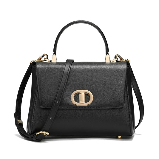 Top Handle Bag Leather Satchel Bags for Women Luxury Designer Business Crossbody Work Purse with Multiple Internal Pockets