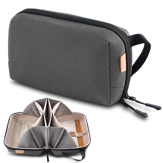 simtoper Electronic Organizer Travel Case Bag for Cables, Switch, SD card, Passport and More – Ultimate Protection & Portability Waterproof (Grey)