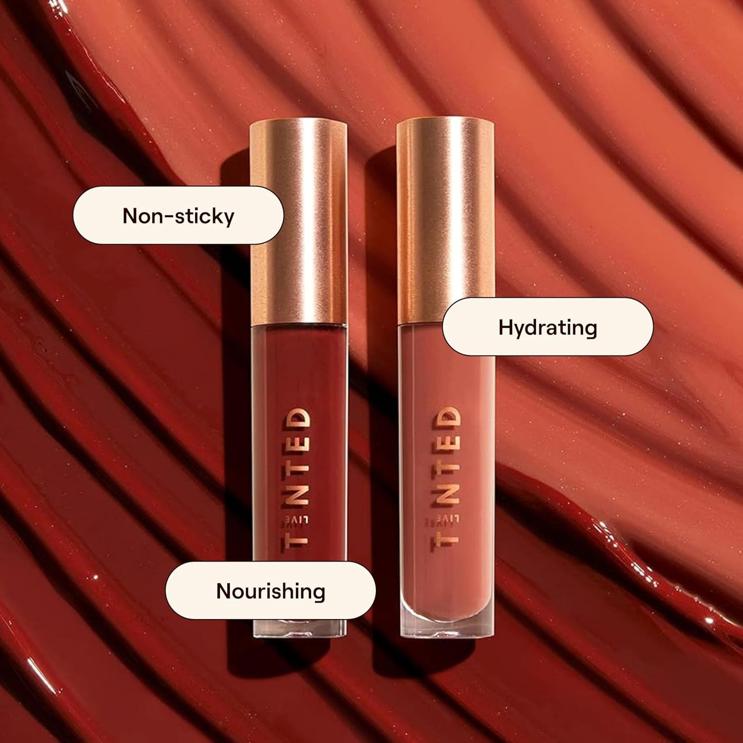 Live Tinted Huegloss High-Shine Lip Gloss - Hydrating, Non-Sticky, Moisturizing Lip Gloss with Hyaluronic Acid, Coconut Oil, and Shea Butter For a Soft Barrier & Seals in Moisture - Soft Shimmary Pink