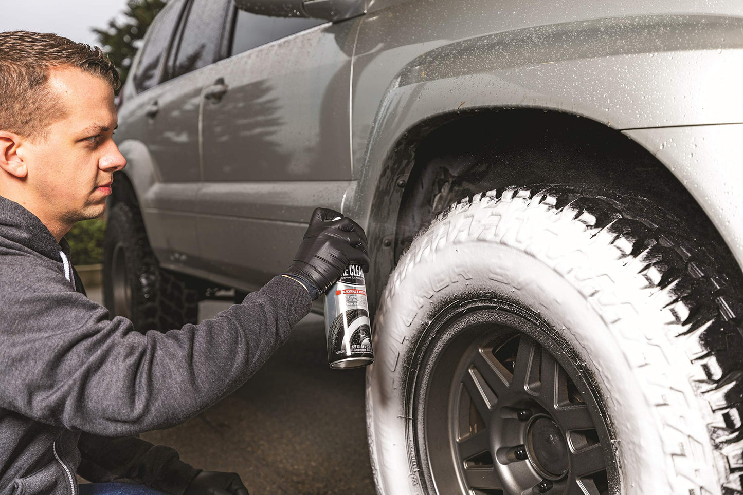 Griot's Garage Foaming Tire Cleaner, Removes Silicone Residue and Grime on Car, Truck, Motorcycle, and RV Tires, Safe for Whitewall Tires, 10952, 19oz