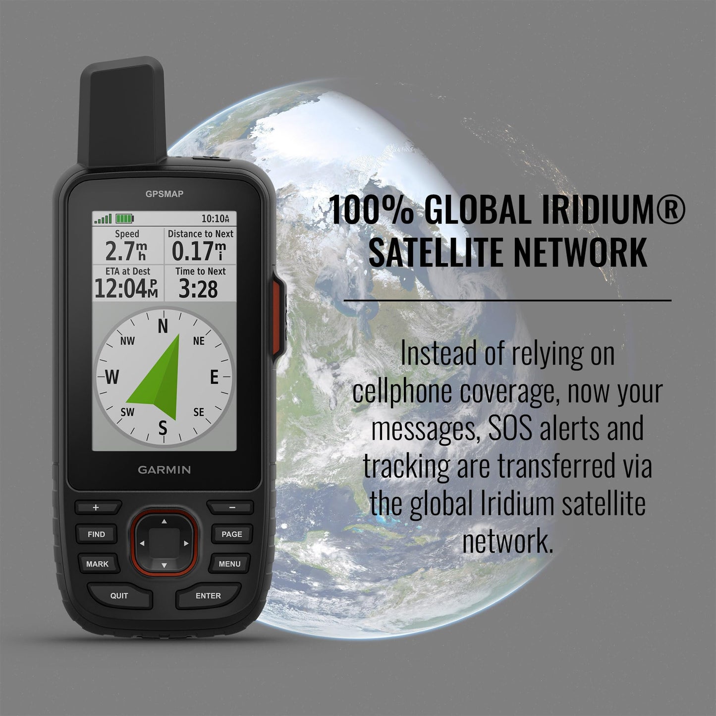 Garmin GPSMAP 67i Rugged Hiking GPS Handheld, Premium inReach Satellite Technology, 425 Hr of Battery Life, Two-Way Messaging, Interactive SOS, Mapping Bundle with Accessories