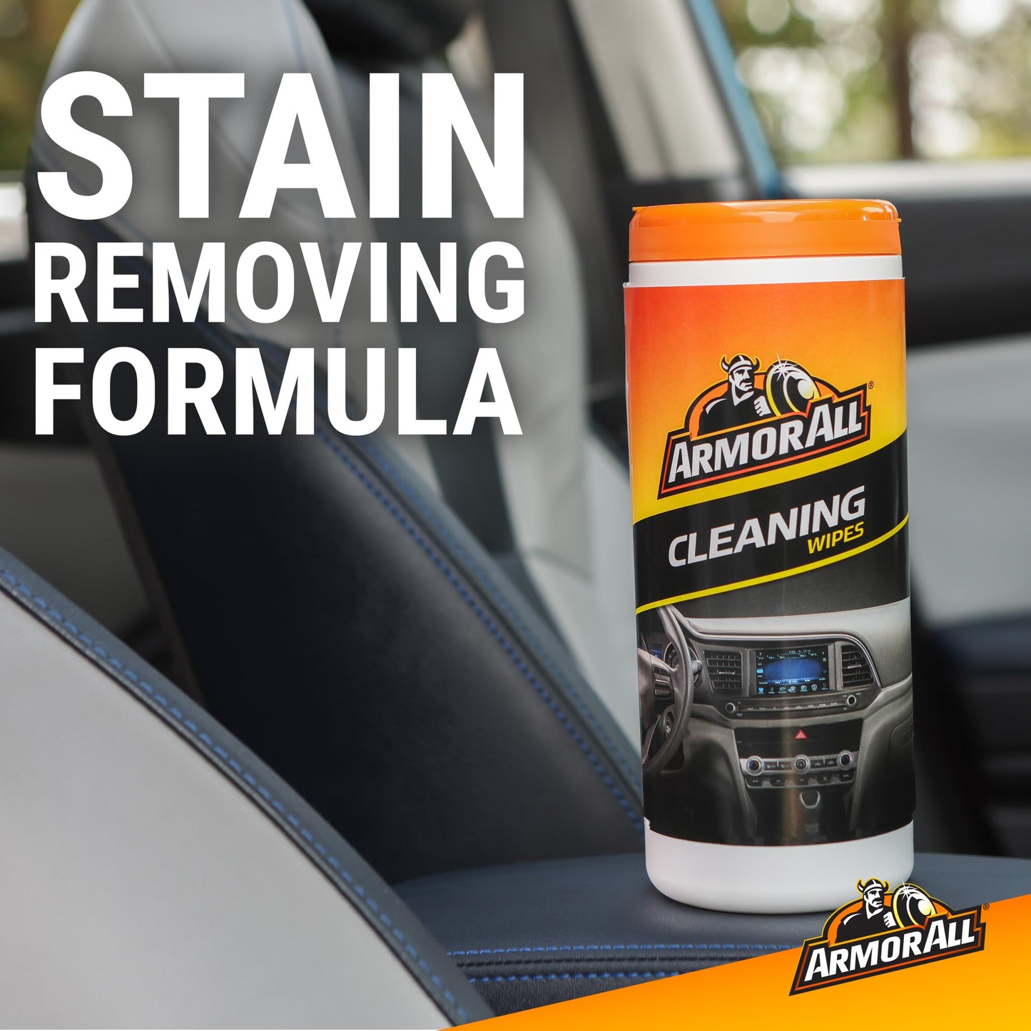 Car Interior Cleaner Wipes by Armor All, Car Interior Cleaning Wipes for Dirt and Dust in Cars, Trucks and Motorcycles, 25 Count