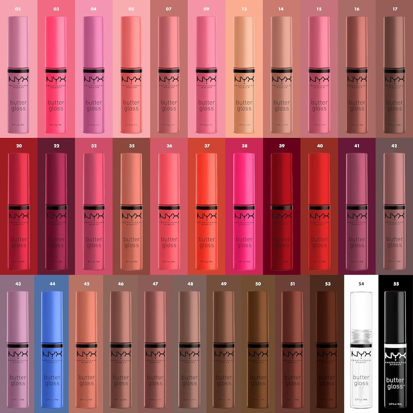NYX PROFESSIONAL MAKEUP Butter Gloss Brown Sugar, Non-Sticky Lip Gloss - Fudge Me (Warm Brown)