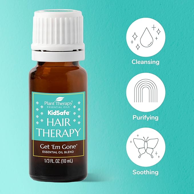 Plant Therapy KidSafe Get 'Em Gone Essential Oil Blend 10 mL (1/3 oz) 100% Pure, Undiluted, Therapeutic Grade