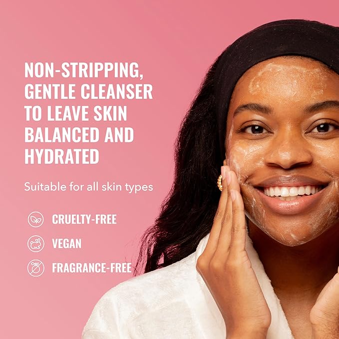 Good Molecules Hydrating Facial Cleansing Gel - Face Wash with Rosewater and Pineapple Extracts to Brighten, Cleanse, and Moisturize - Facial Cleanser, Skin Care
