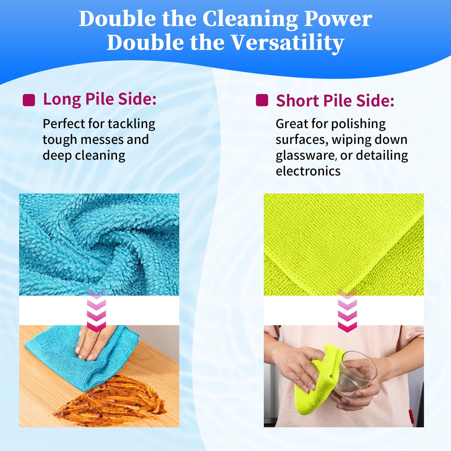 FIXSMITH Shop Towels-400 Pack, Multi-Functional Shop Rags, 12 x 16 in Microfiber Cleaning Cloth, Highly Absorbent Cleaning Rags, Cleaning Towels for Car Kitchen Home Office