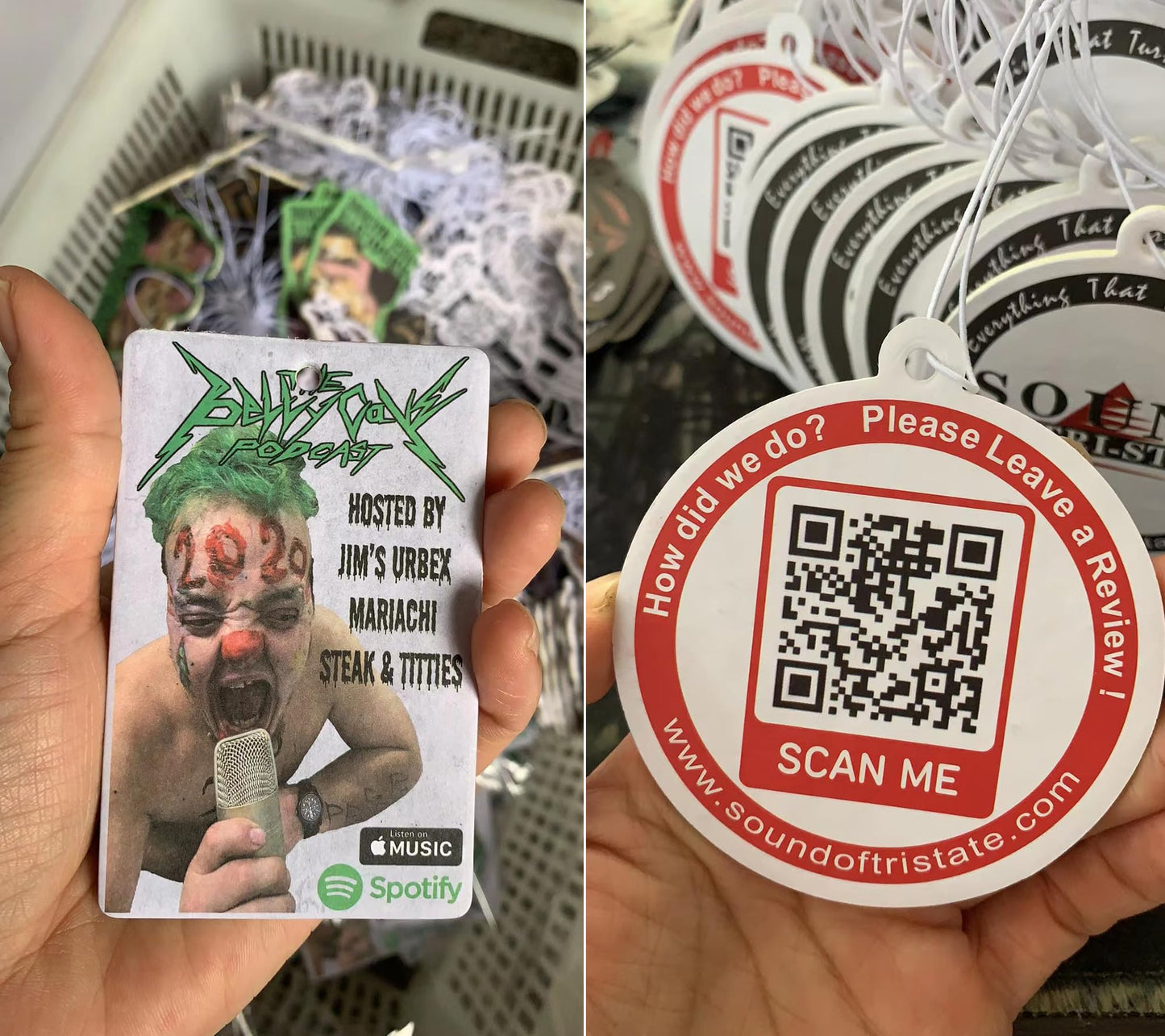 100PCS Bulk Custom Promotional Car Air Fresheners - Personalized Air Fresheners with Company Logo/Photo for Trade Shows & Brand Promotion