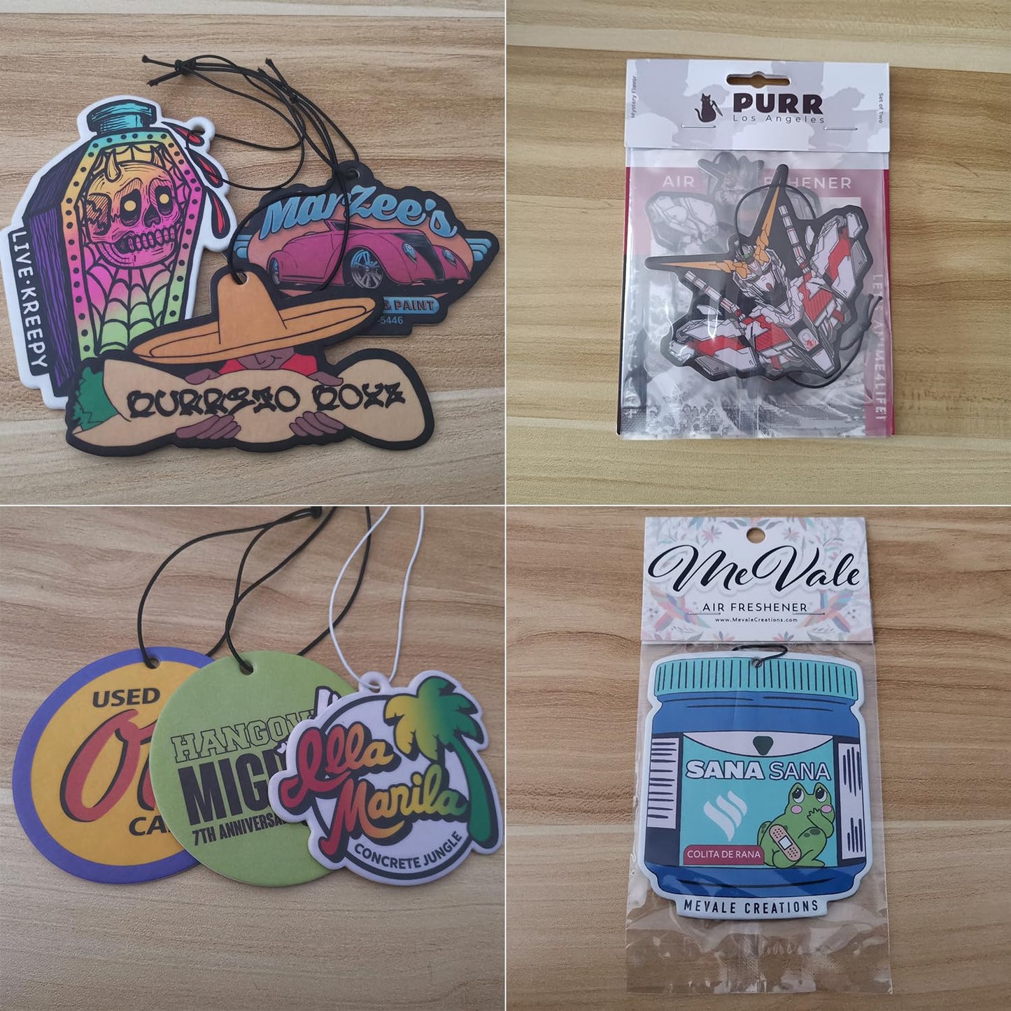 100PCS Bulk Custom Promotional Car Air Fresheners - Personalized Air Fresheners with Company Logo/Photo for Trade Shows & Brand Promotion