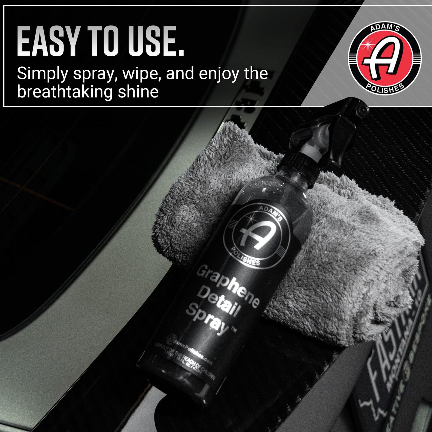 Adam's Polishes Graphene Detail Spray (5 Gallon) - Extend Protection of Waxes, Sealants, & Coatings | Waterless Detailer Spray For Car Detailing|Clay Bar, Drying Aid, Add Ceramic Graphene Protection