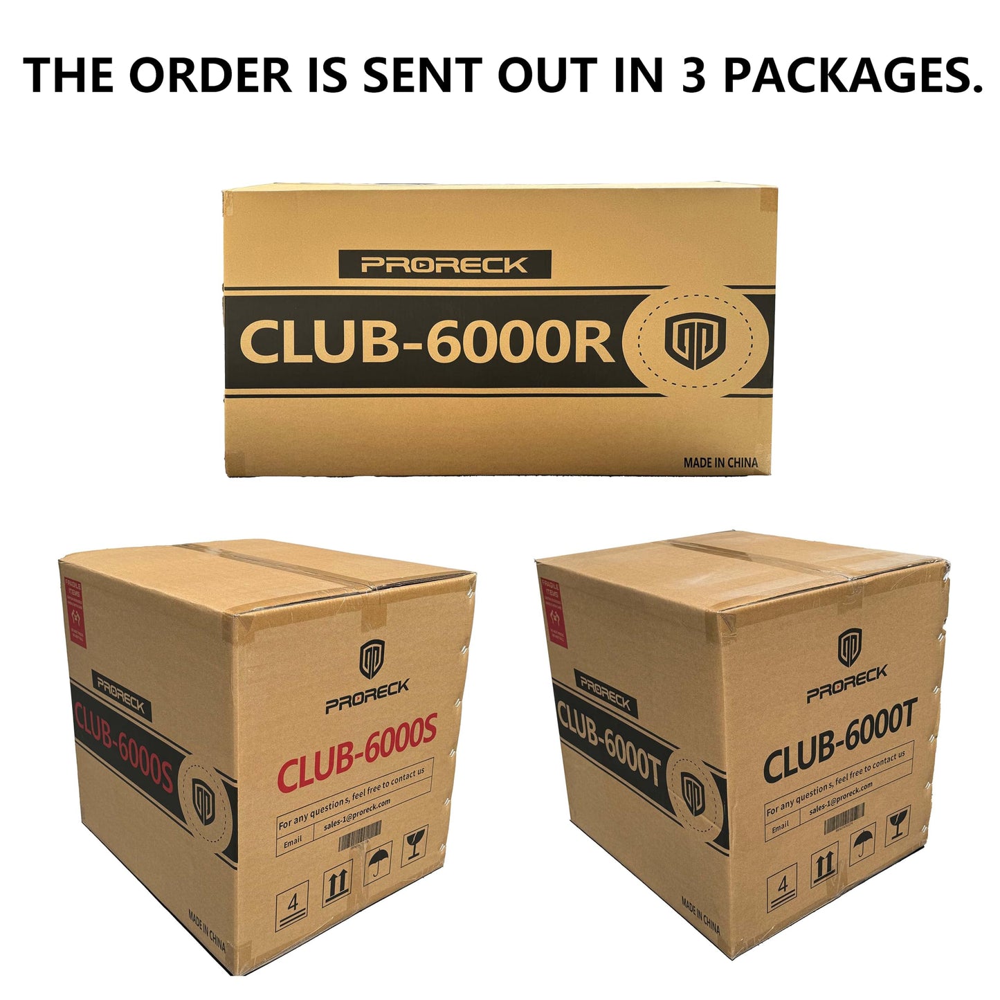 PRORECK Club 6000 15-inch 6000W P.M.P.O Stereo PA Speaker System Combo Set 4 Line Array Speakers, 2 15-inch Subwoofers with Bluetooth/USB Read/SD Card/Remote Control, for Party DJ Wedding Meeting
