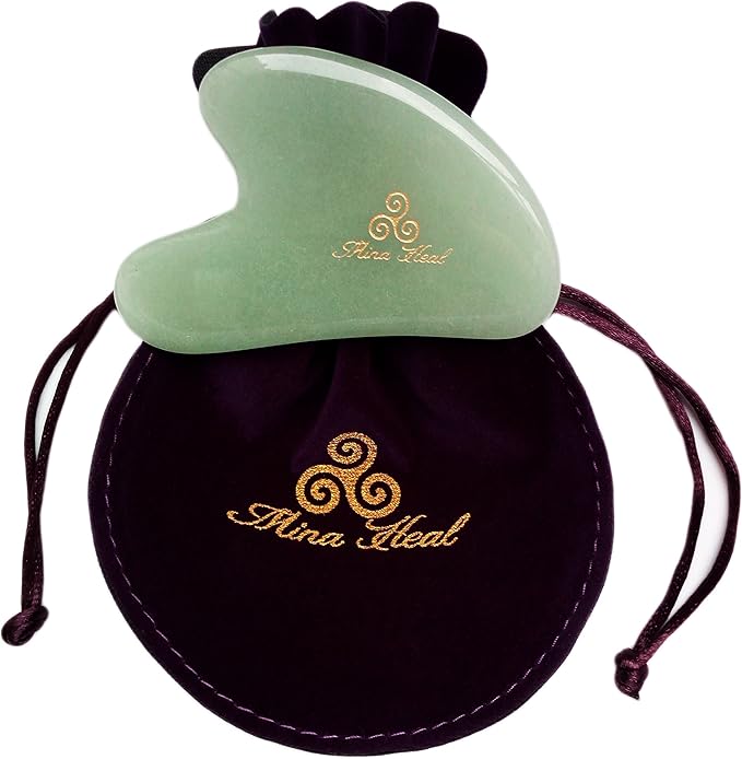 Jade Stone Facial Massager for Facial Lifting and Tightening Massage, Anti-Wrinkles, Anti-Aging Gua Sha Wrinkles Removal Massage, Skin Care and Rejuvenation