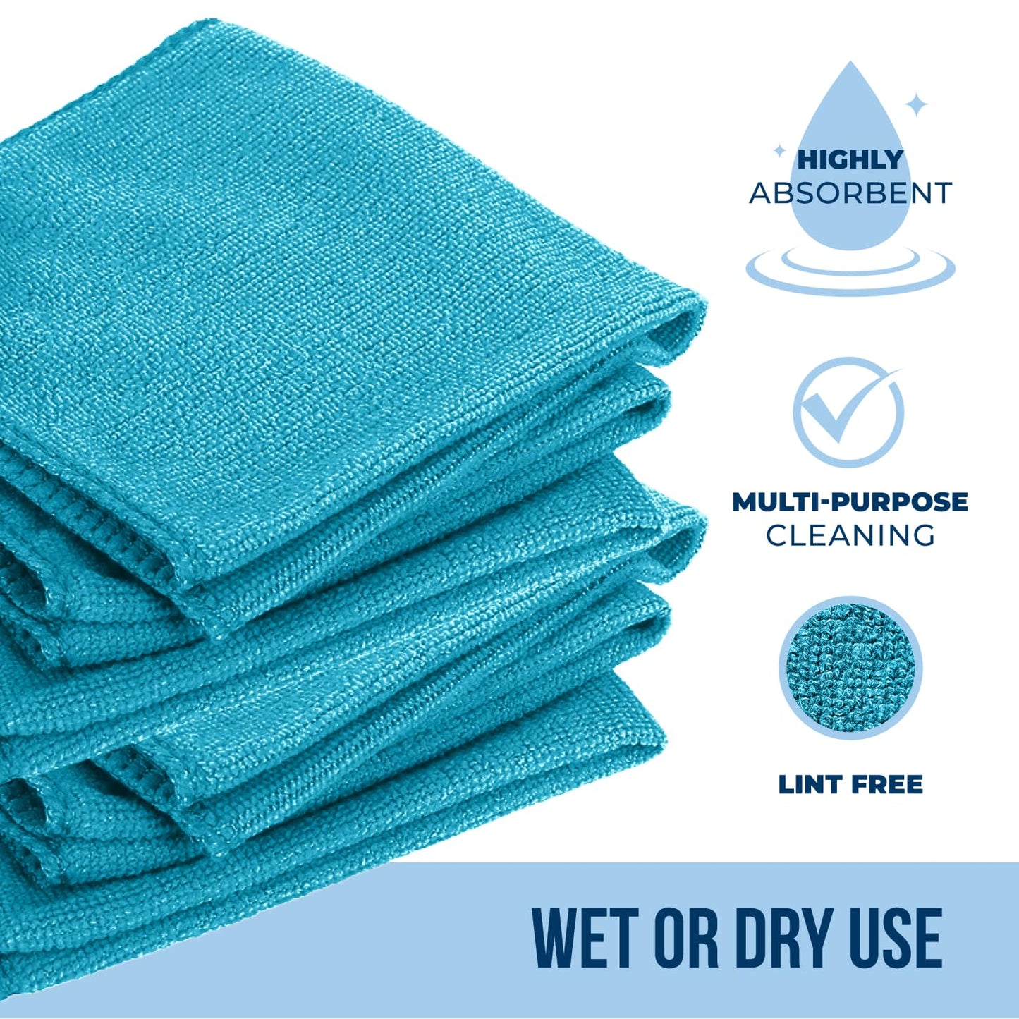 GREEN LIFESTYLE Chamois Cloth, Microfiber Cleaning Cloth 750 Pack, Borderless Towels Cleaning, Car Microfiber Towel, Drying Car Wash Towels (11.5" x 11.5", Multicolor)