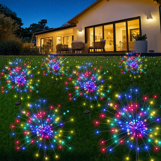 PEVOROS Garden Decor Solar Lights Outdoor,6Pack 120LED Waterproof Colorful Solar Garden Lights Outdoor Decoration,Yard, Patio, Porch,Flower Pot,Pathway,Christmas