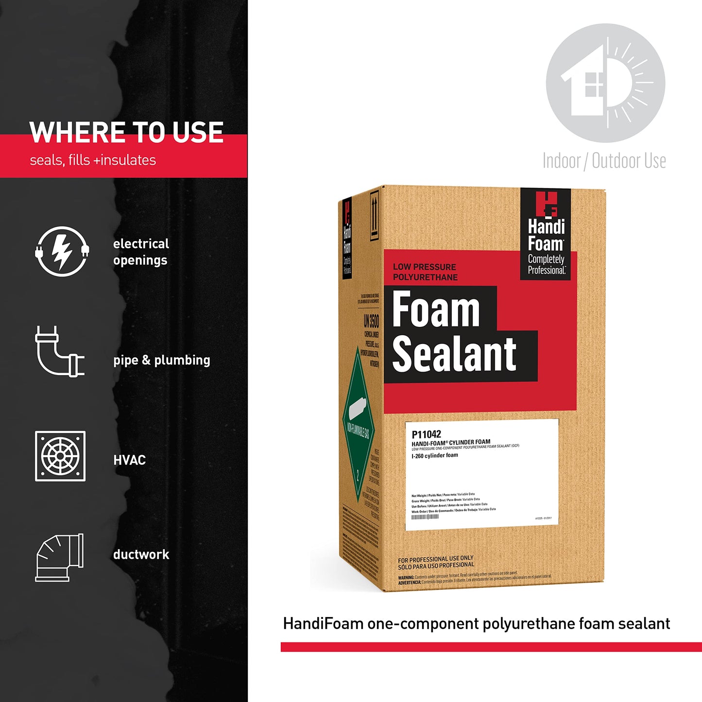 HANDIFOAM (HFO) Cylinder Foam SEALANT W/Accessories I-260