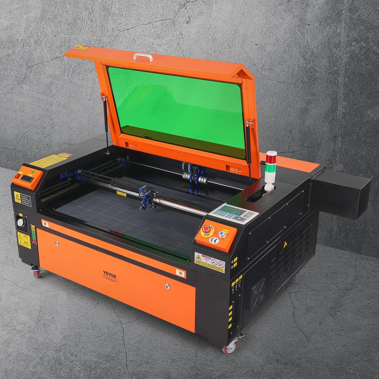 VEVOR 100W CO2 Laser Engraver, 24 x 35 in, 19.7 IPS Laser Cutter Machine with 2-Way Pass Air Assist, Compatible with LightBurn, CorelDRAW, AutoCAD, Windows, Mac OS, Linux, for Wood Acrylic Fabric More