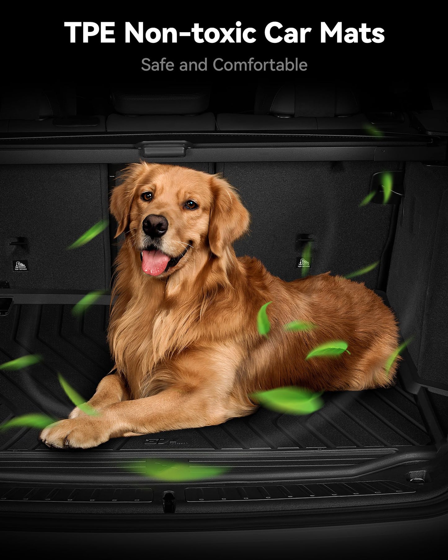 3W Floor Mats Fit 2017-2025 2026 Range Rover Land Rover Velar/Jaguar F-Pace, TPE All Weather Custom Fit Floor Liner for Range Rover Velar 1st and 2nd Row Full Set Car Liners Black