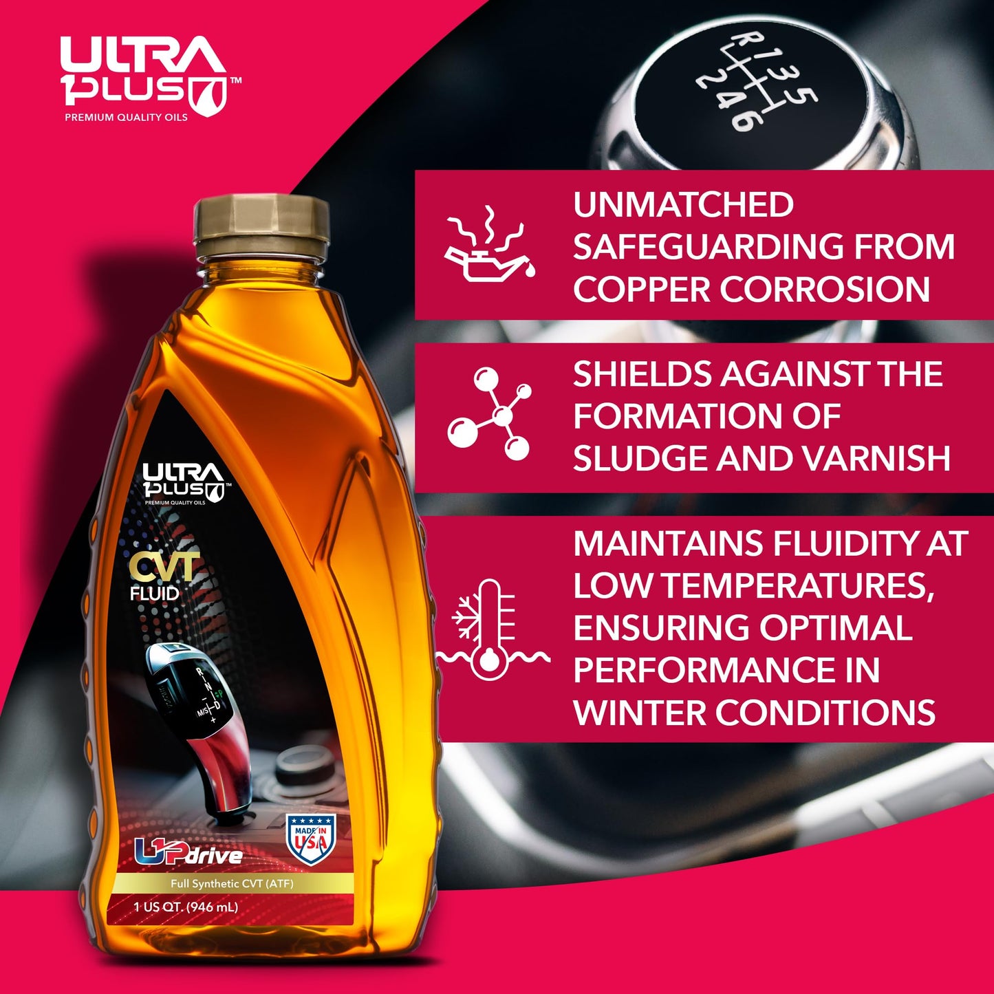 ULTRA 1PLUS CVT Full Synthetic Fluid Universal (5 Gallon Pail)