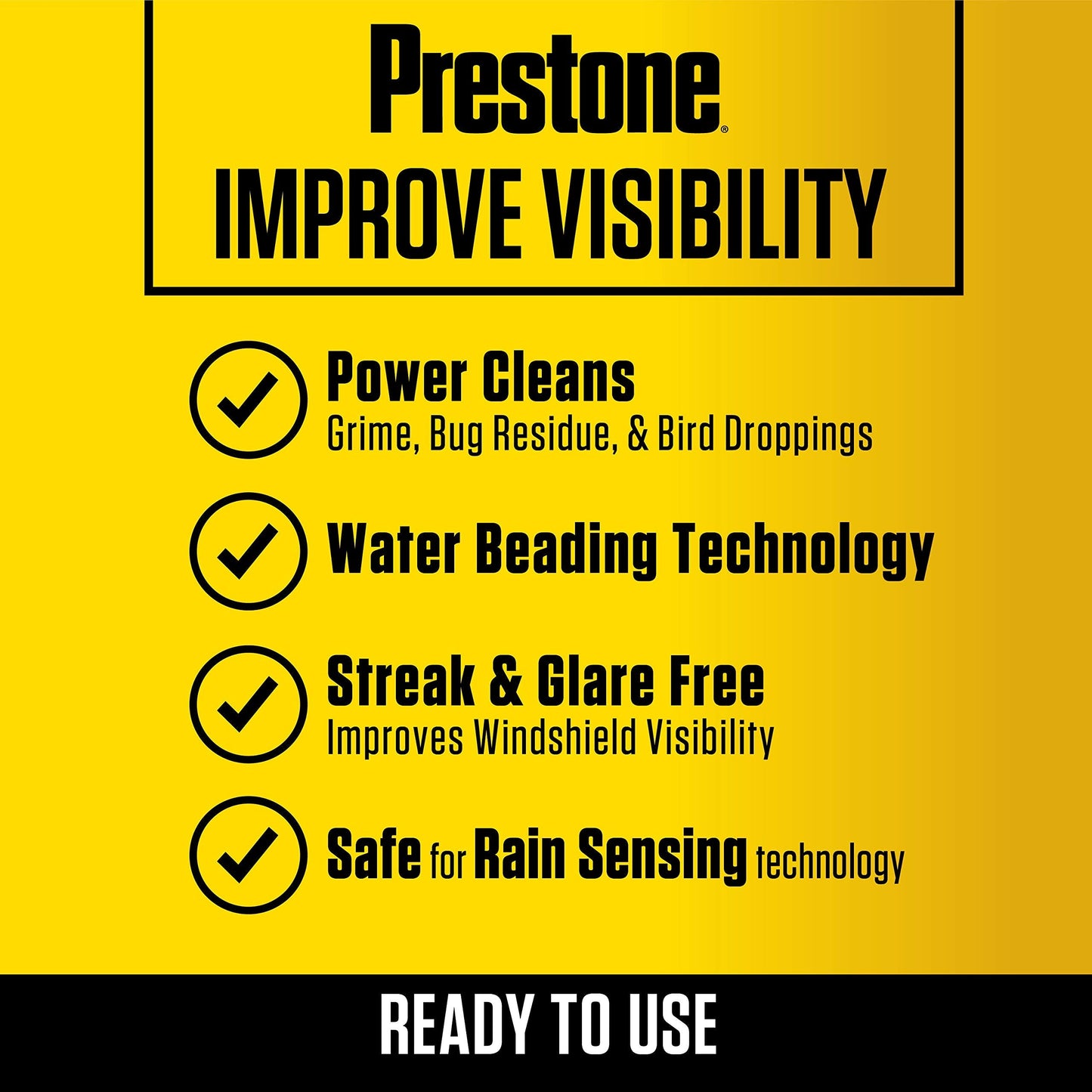 Prestone AS657-6PK Bug Wash Windshield Washer Fluid, 1 Gallon (Pack of 6)