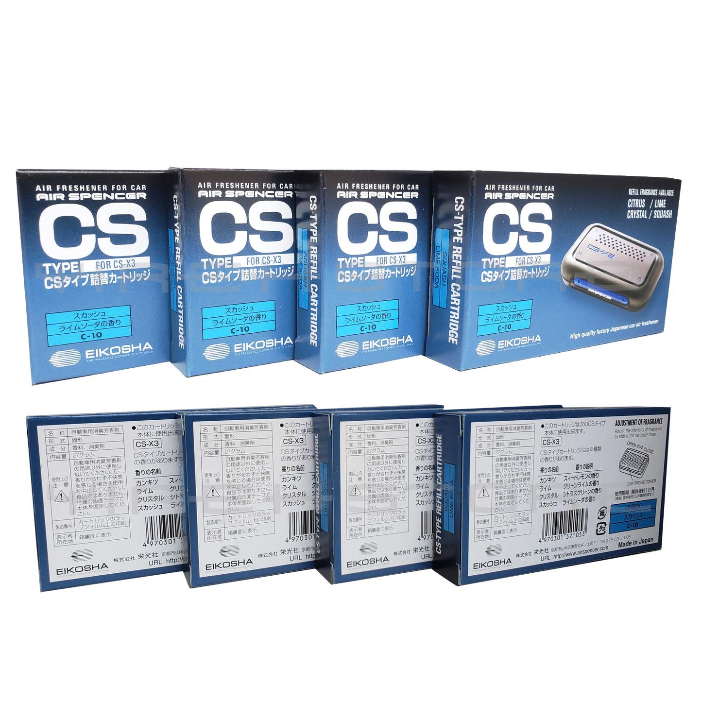 CSX3 30 Packs Wholesale Size CS-X3 Squash Air Spenser Squash JDM Car Air Freshner Refill, Wholesale-Price