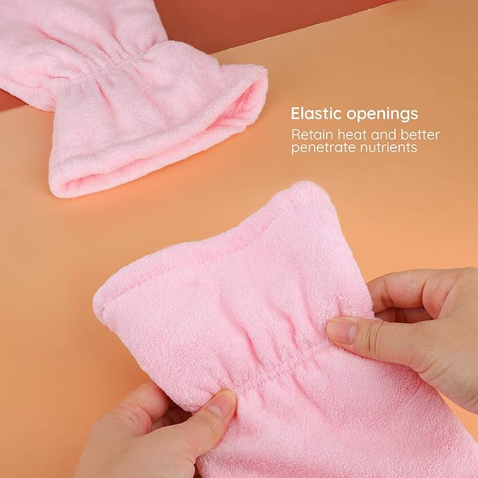 Segbeauty Thick Paraffin Wax Mitts, Paraffin Heated Hand SPA Mittens for Women, Gloves for Women Moisturizing Cracked Hands Hot Wax Hand Paraffin Thermal Treat SPA Wax Warmer Paraffin Wax Machine Pink
