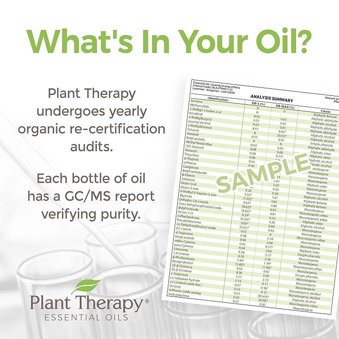 Plant Therapy USDA Certified Organic Basil Linalool Essential Oil 10 mL (1/3 oz) 100% Pure, Therapeutic Grade