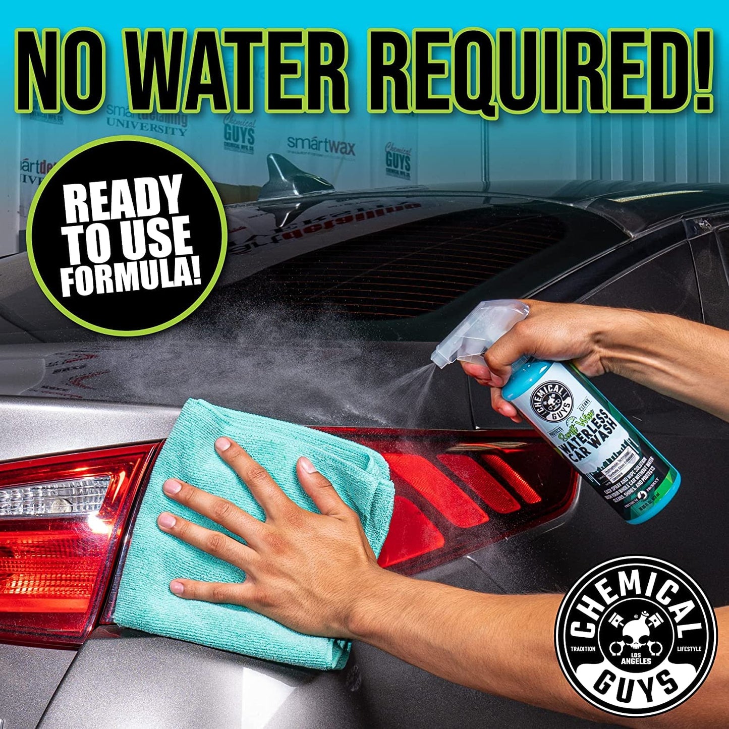 Chemical Guys Swift Wipe Waterless Car Wash Spray – Safe Cleaner for Cars, Trucks, Motorcycles, RVs, Chrome, Paint & Glass – High Gloss Finish – 32 fl oz