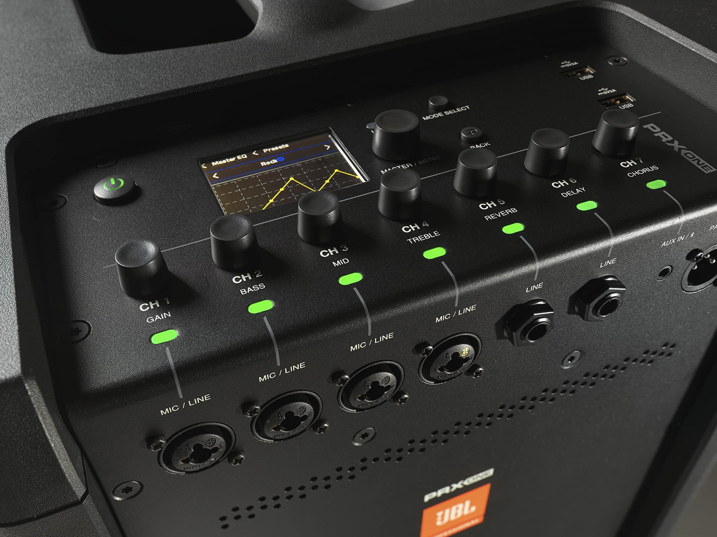 JBL Professional PRX ONE Powered Loudspeaker Line Array with 7-Channel Mixer and Built-in Effects (Renewed)