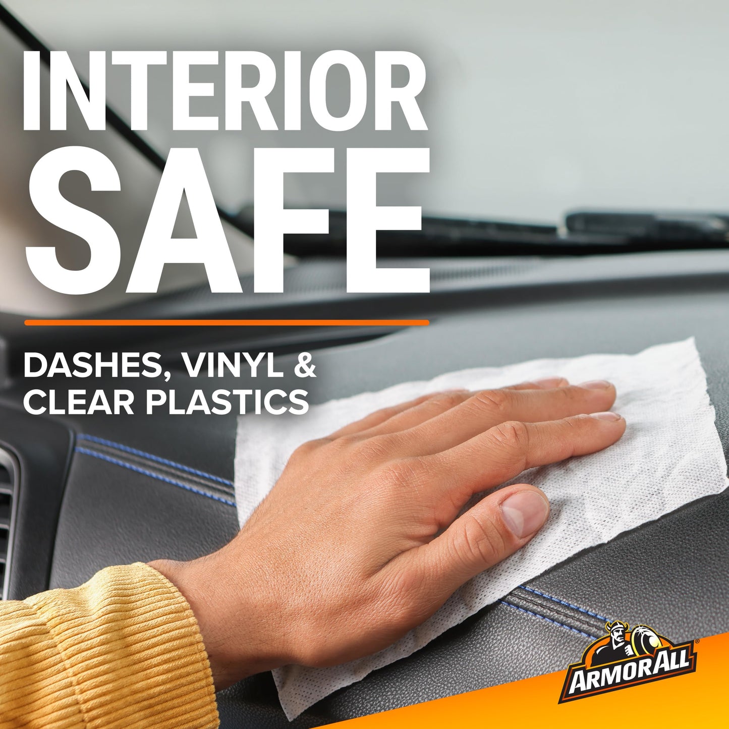 Car Interior Cleaner Wipes by Armor All, Car Interior Cleaning Wipes for Dirt and Dust in Cars, Trucks and Motorcycles, 25 Count