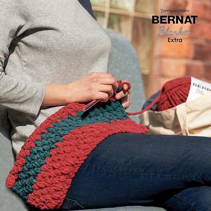 Bernat Blanket Extra Blush Pink Pack of 10.5oz/300g-Polyester-7 Jumbo-97 Yards-Knitting/Crochet Yarn, 1 Pack, 2