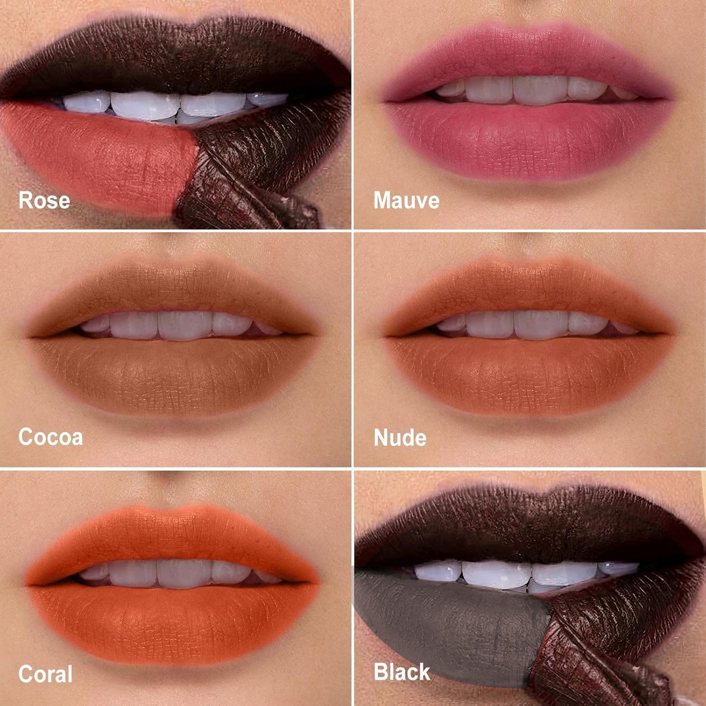 OETUIOW Lip Stain Peel Off, Lip Liner Moisturizing Long-Lasting & Waterproof, Transfer Proof & Plumping, Non-Stick Cup, Nude Color