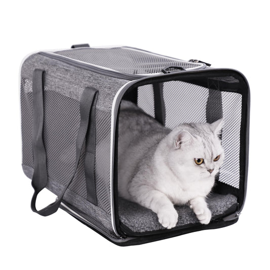 petisfam Soft Pet Carrier Bag for Cats and Puppy Under 20 lbs. Sturdy, Safe, Comfortable and Lightweight