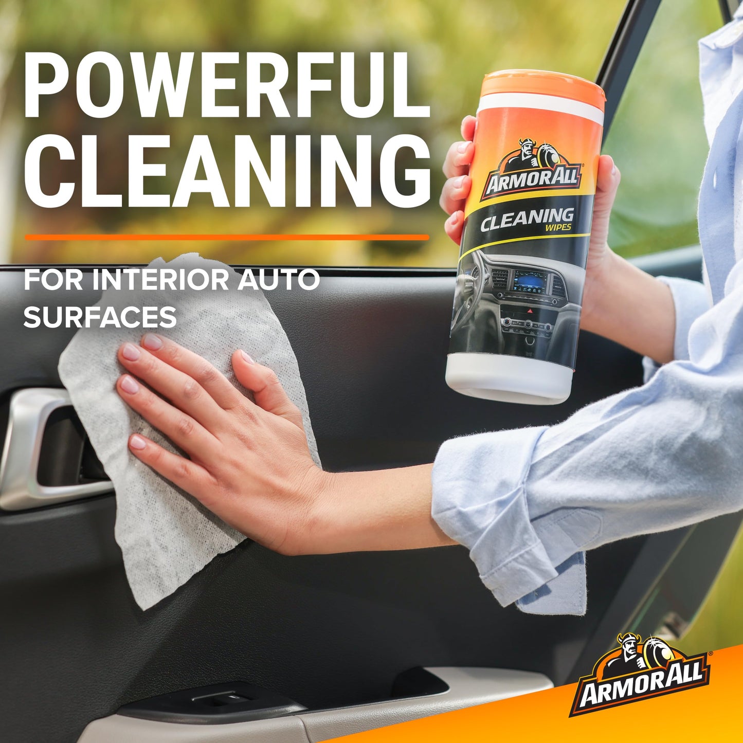Car Interior Cleaner Wipes by Armor All, Car Interior Cleaning Wipes for Dirt and Dust in Cars, Trucks and Motorcycles, 25 Count