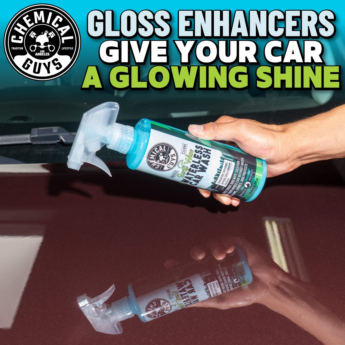 Chemical Guys Swift Wipe Waterless Car Wash, Safe for Cars, Trucks, Motorcycles, RVs & More, 16 fl oz