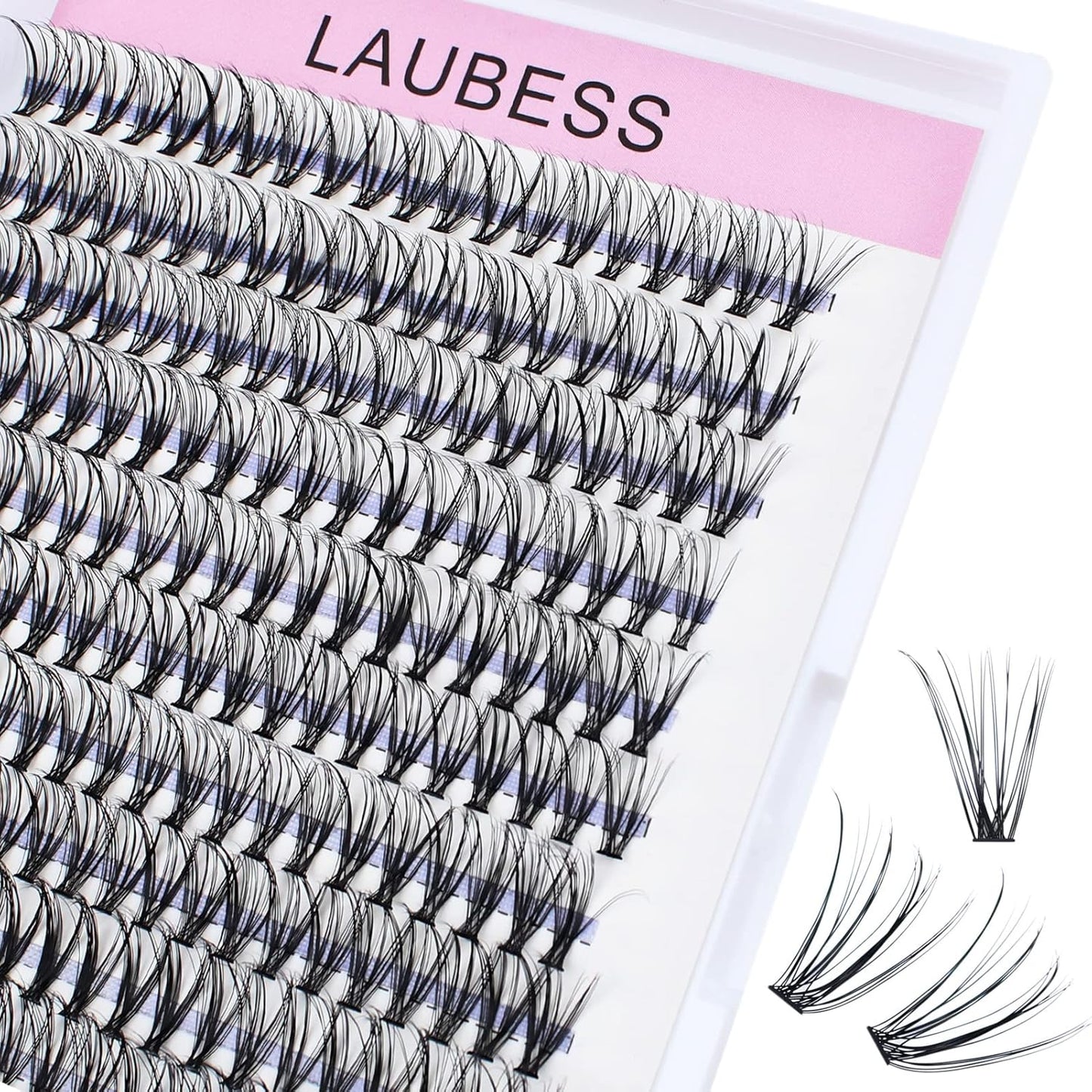 Eyelash Clusters LAUBESS Lash Clusters Individual Lashes Cluster Eyelash Extensions DIY at Home Waterproof Cluster Lashes (20D-0.07D-13)