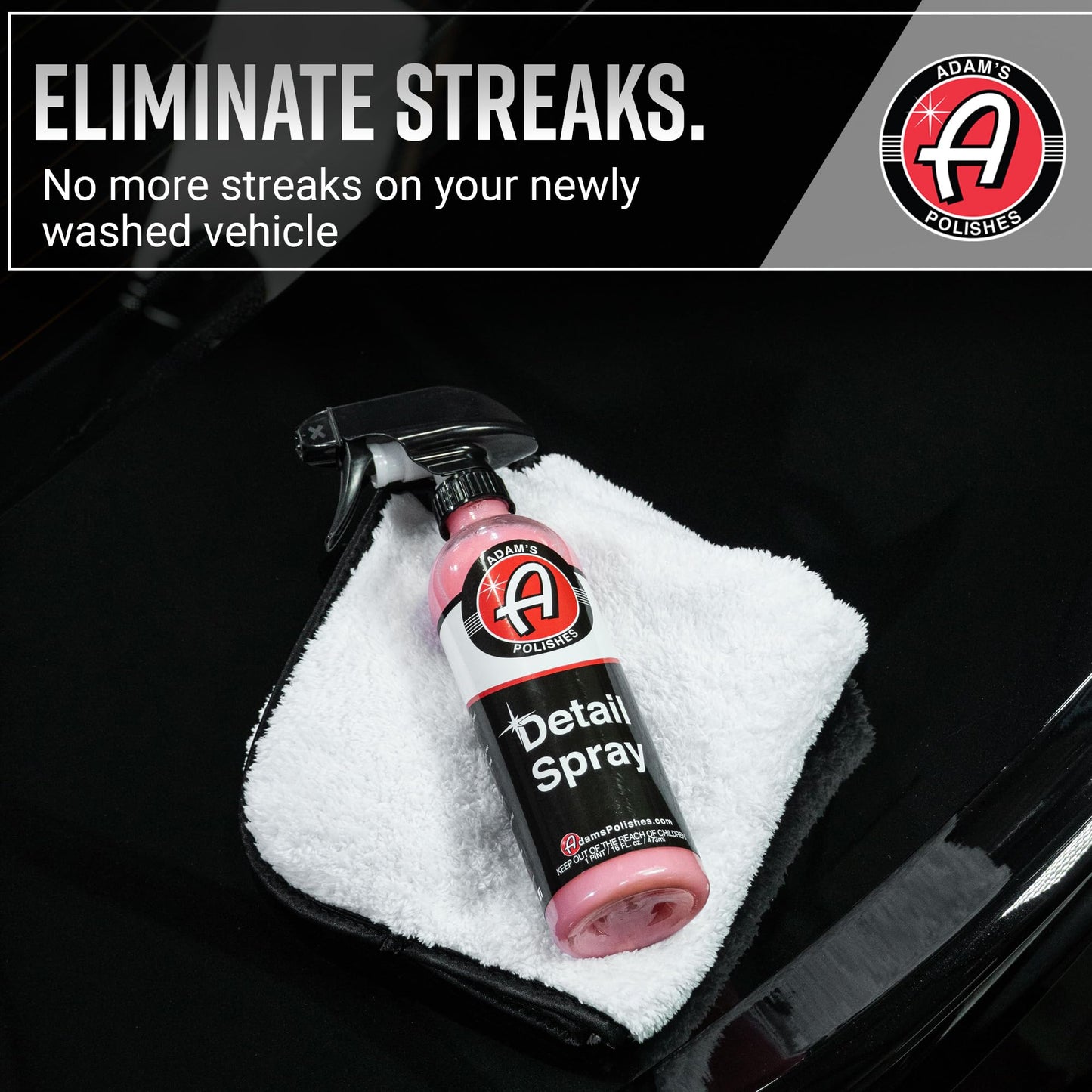 Adam's Detail Spray 5 Gallon - Quick Waterless Detailer Spray for Car Detailing | Polisher Clay Bar & Car Wax Boosting Tech | Add Shine Gloss Depth Paint | Car Wash Kit & Dust Remover