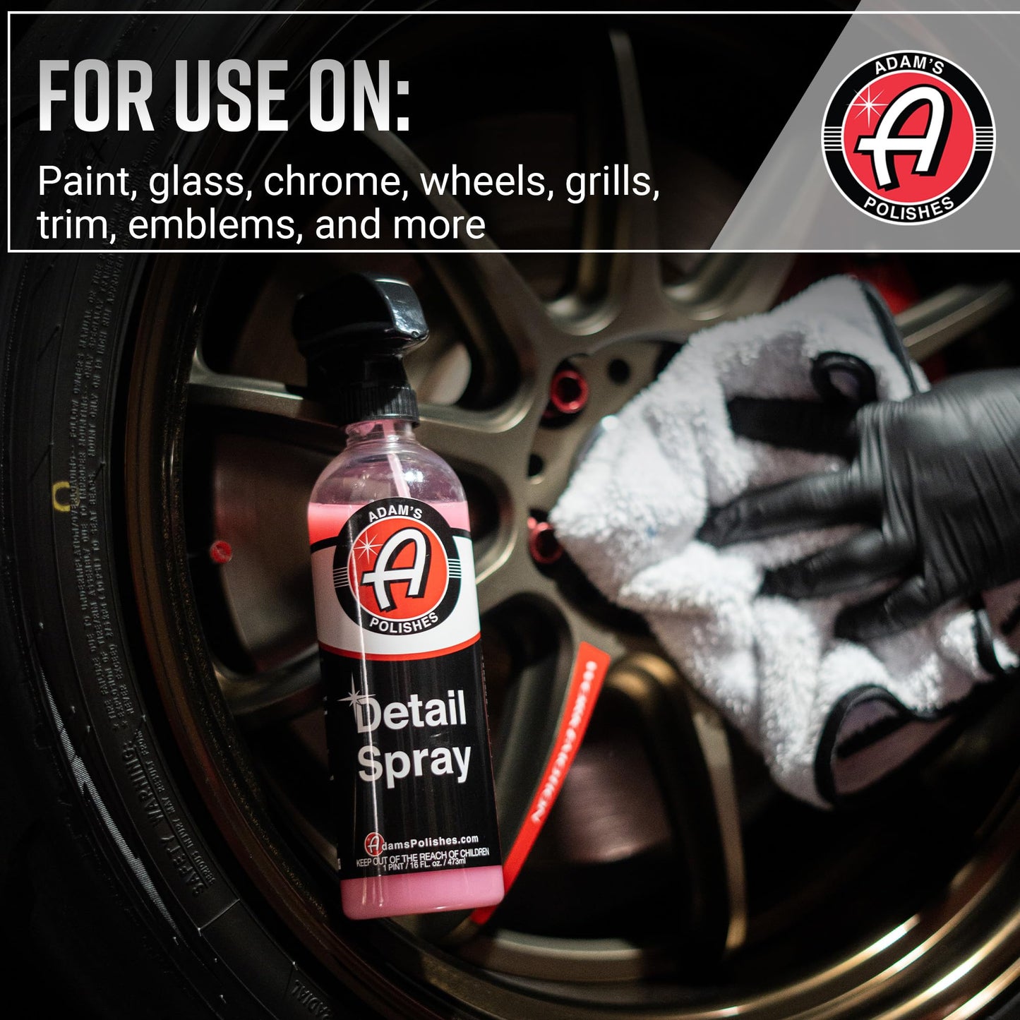 Adam's Detail Spray 5 Gallon - Quick Waterless Detailer Spray for Car Detailing | Polisher Clay Bar & Car Wax Boosting Tech | Add Shine Gloss Depth Paint | Car Wash Kit & Dust Remover