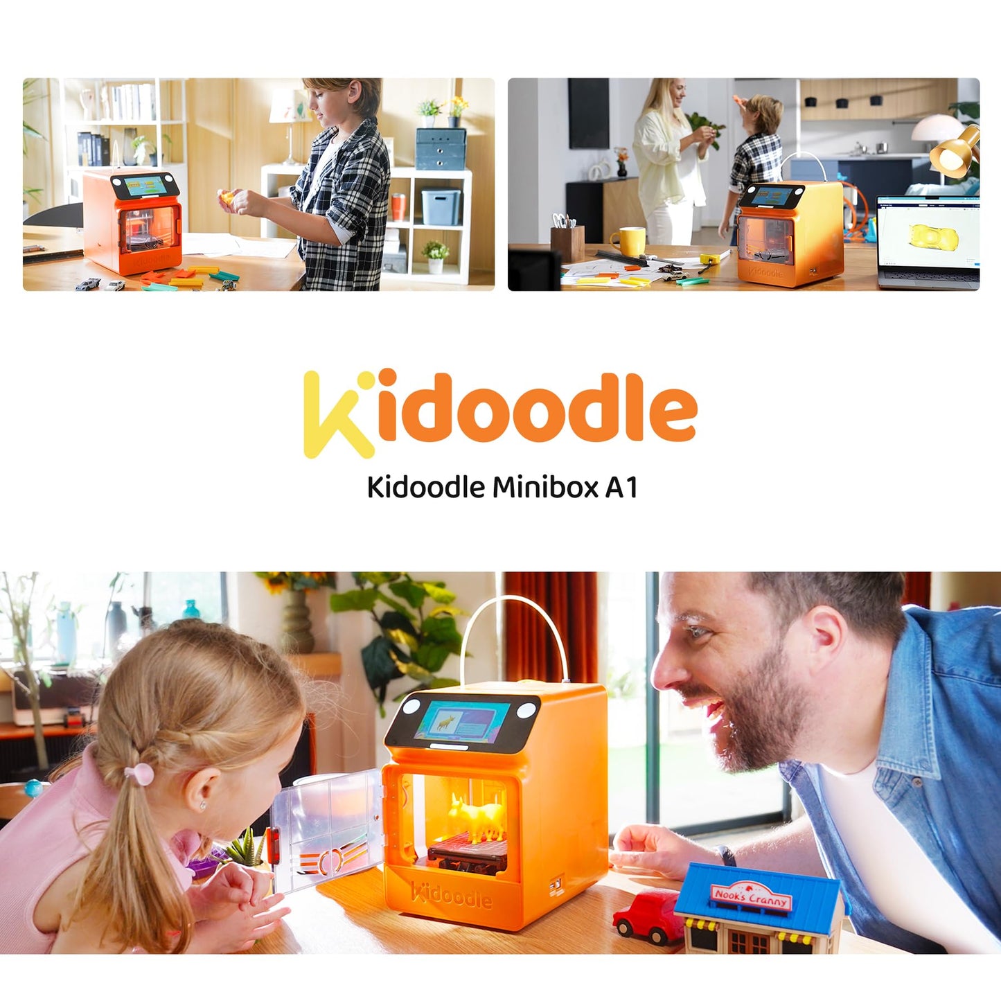 3D Printer for Kids, Safe for Children, Toy 3D Printer, STEM Learning Mate, Wi-Fi & App Control, Weekly Update Toy Library, Touch Screen, Mini Size, Easy Setting/One Click to Print