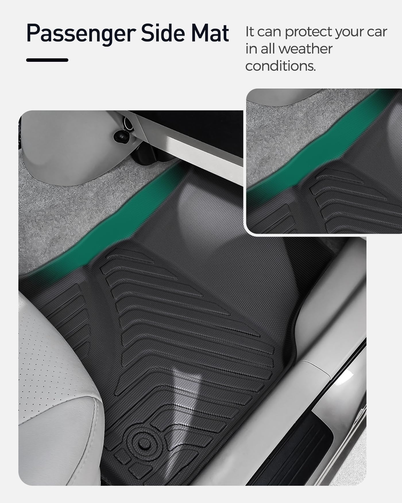 Car Floor Mats for Toyota Prius: 2004 2005 2006 2007 2008 2009 All Weather Accessories for Prius 2004-2009 Black Cargo Liner 4PCS Carpet Cutsom Fit for Toyota Prius 04-09 Automotive TPE Floormats