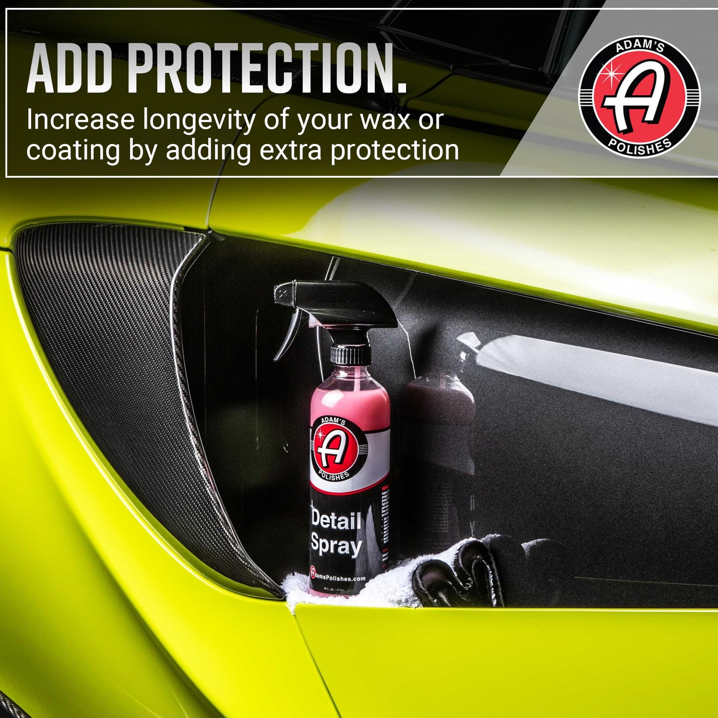 Adam's Detail Spray 5 Gallon - Quick Waterless Detailer Spray for Car Detailing | Polisher Clay Bar & Car Wax Boosting Tech | Add Shine Gloss Depth Paint | Car Wash Kit & Dust Remover
