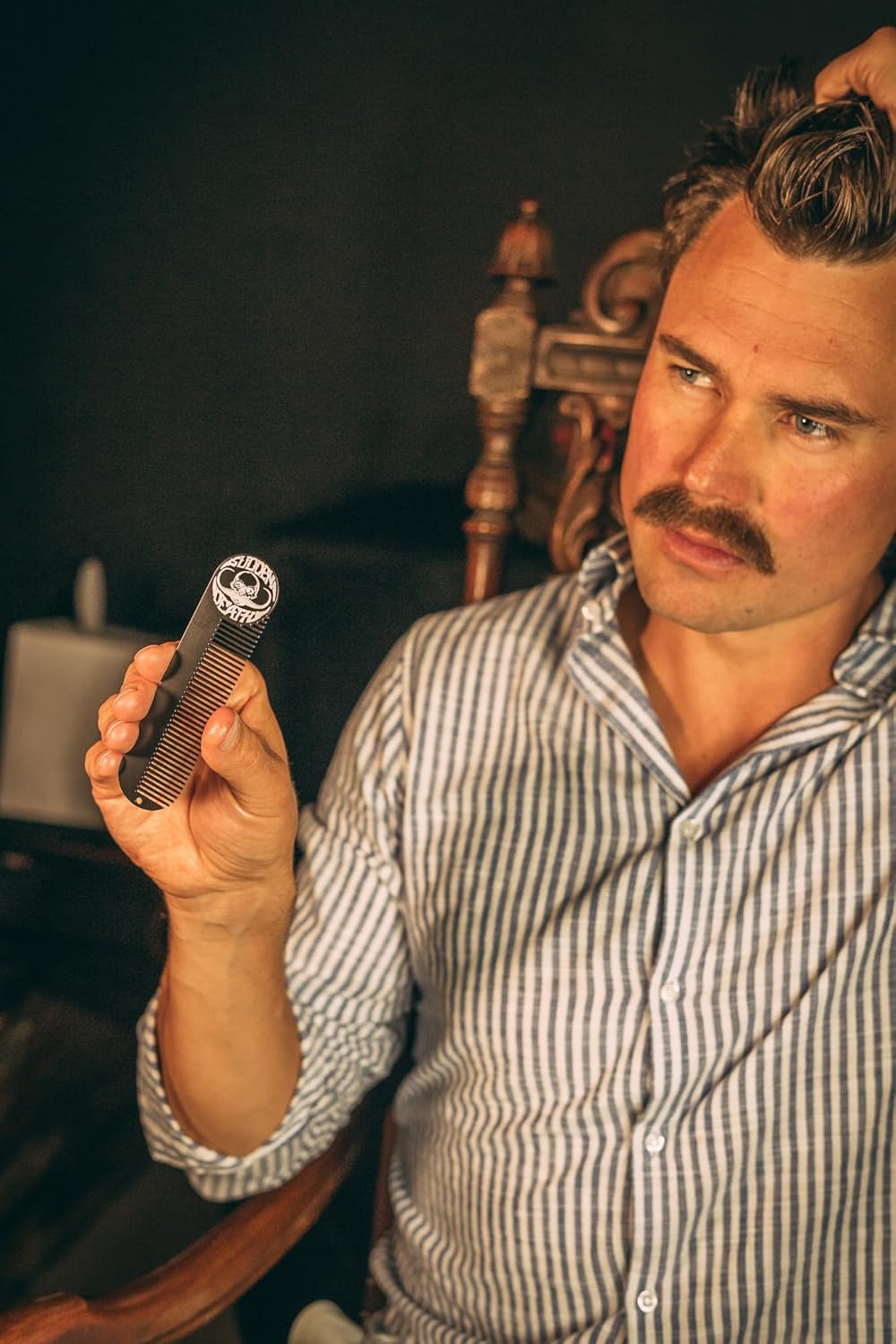 Gold Standard Mustache Kit - 4 One Ounce Mustache Wax, 2 Combs, 1 Night Fury Mustache Wax Remover Oil