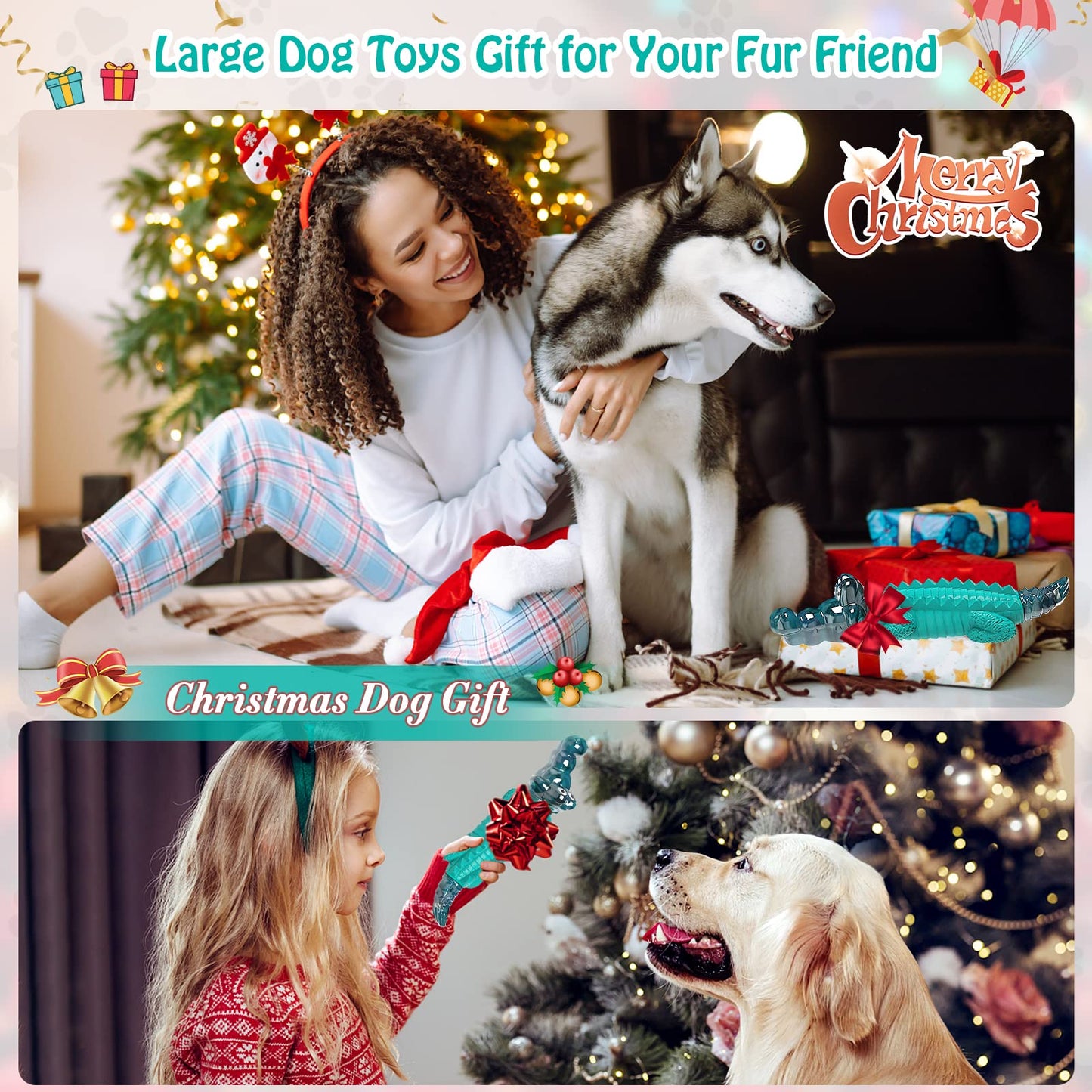 Dog Toys for Aggresive Chewers - Tough,Indestructible Dog Toys for Large, Medium,Small Breed to Keep Them Busy